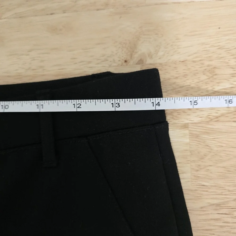 Quince Pants Womens Small Black Stretch Ponte Slim Straight Work Office W-PNT-31